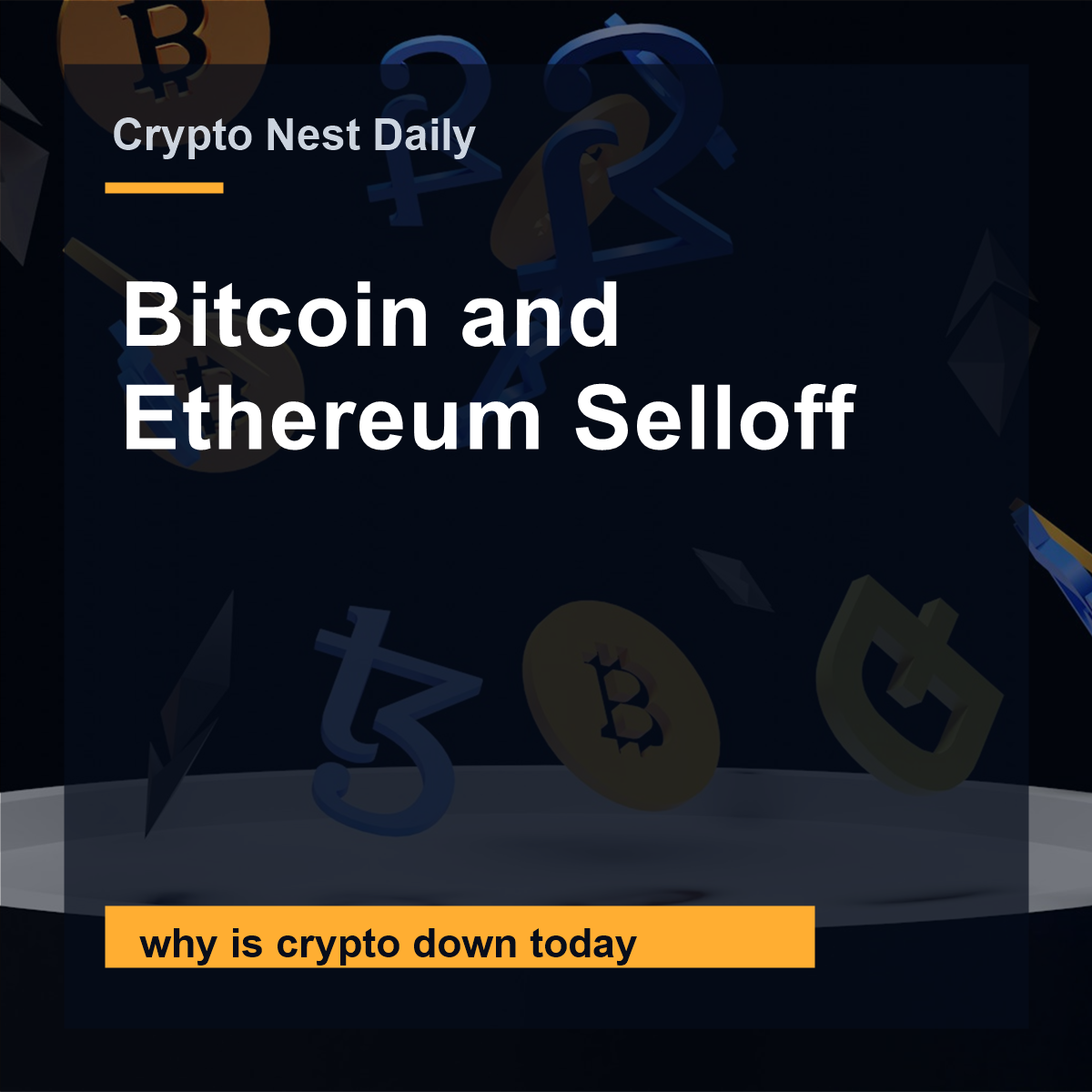 Bitcoin and Ethereum selloff with crypto liquidations and risk-off market pressure