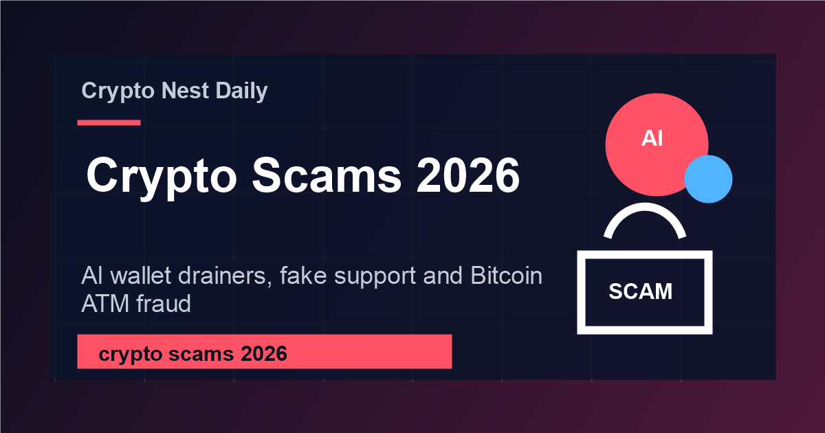 Crypto Scams 2026: AI Wallet Drainers, Fake Support and Bitcoin ATM Fraud