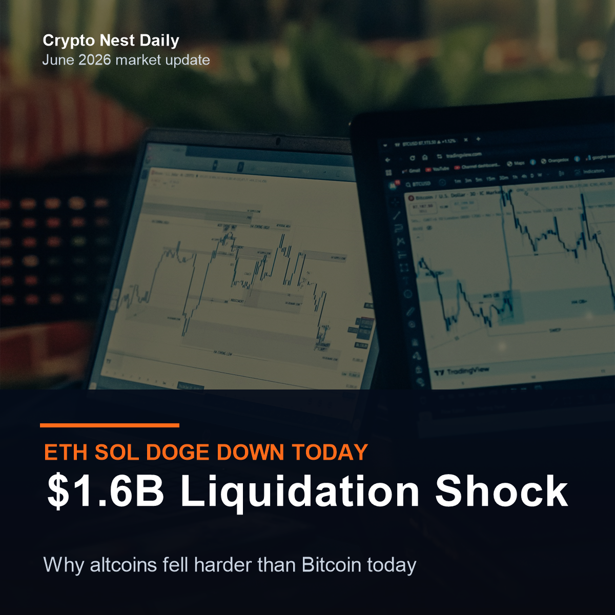Why Are ETH, SOL and DOGE Down Today? $1.6B Liquidations Explained